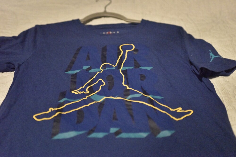 Jordan Brand Youth XL T-Shirt Black Red Jumpman Air Graphic Tee 067